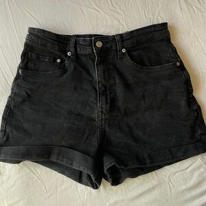 BLACK JEAN SHORTS - SIZE 10 - & DENIM